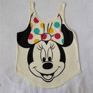 Disney Cream Minnie Mouse Polka Dot Tank Top